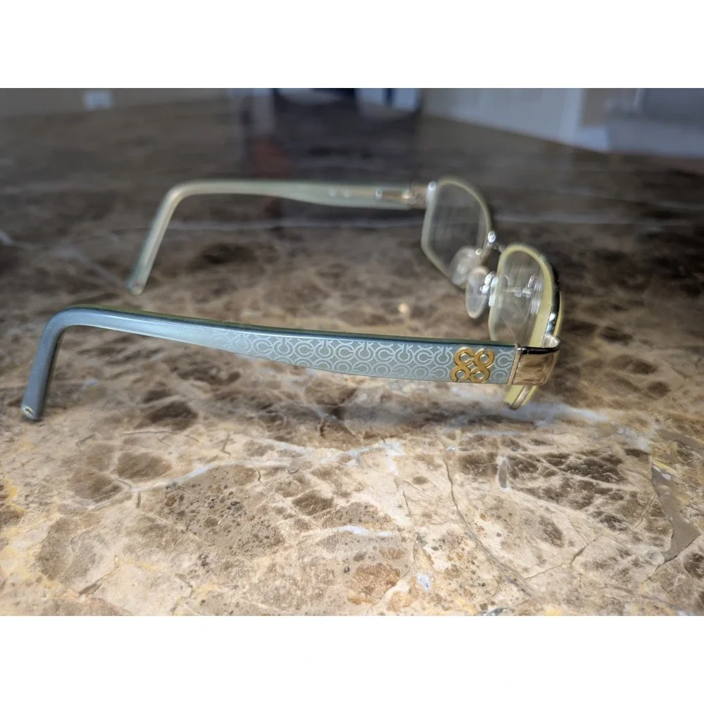 Coach Eyeglasses Frames Only LOUISE (1009) GOLDEN 54-15-135 Gold Green